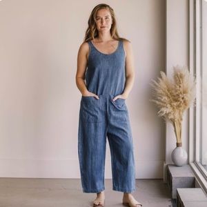 Ilana Kohn Gary Jumpsuit Faded Denim - size L